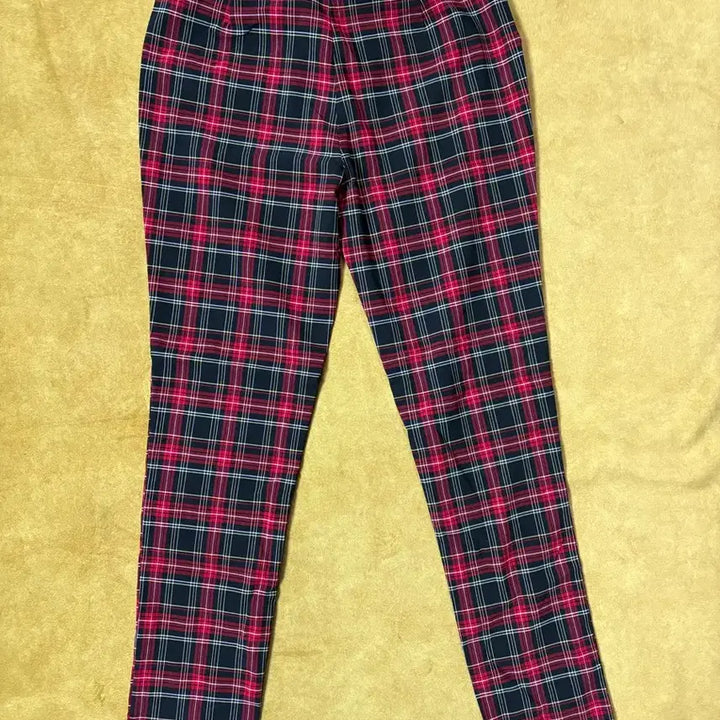 [BUNJANG] Tommy Hilfiger Red Tartan Check Slim Fit Pants / 타미힐피거 레드 타탄체크 바지