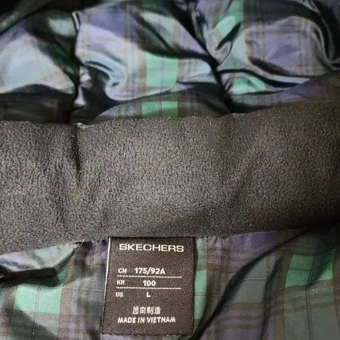 [BUNJANG] Skechers Block Tech Check Safari Padded Jacket / 스케쳐스 블럭테크 체크사파리 패딩 남녀겸용