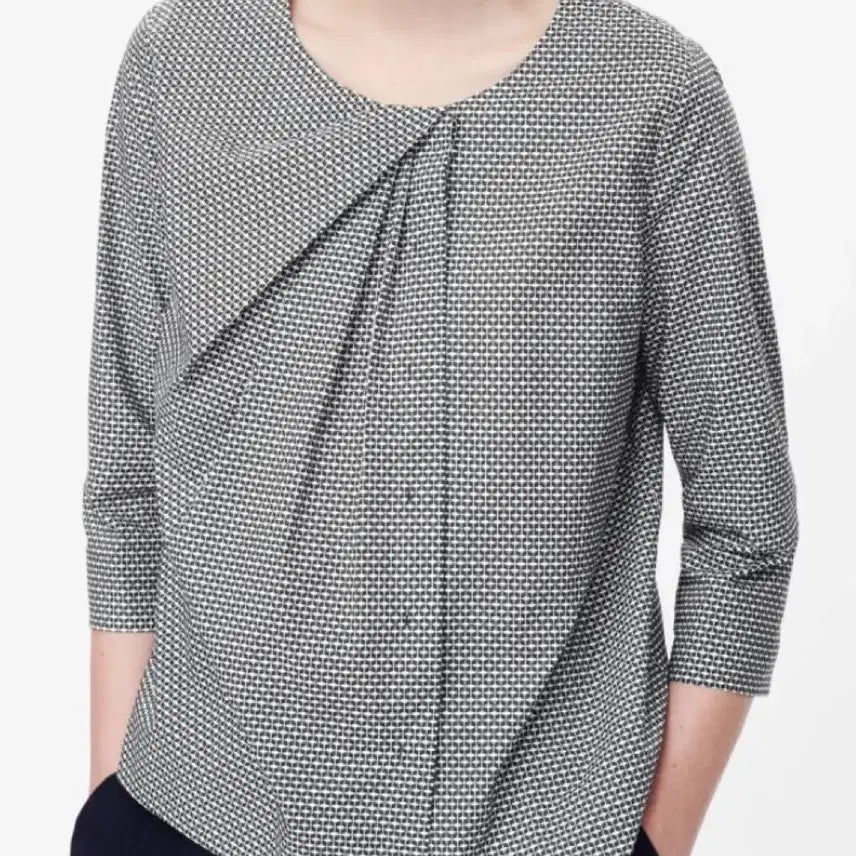 [BUNJANG] COS Cotton Pattern Blouse (EU32) / [거의 새것] COS 코스 면 패턴 블라우스 (EU32)