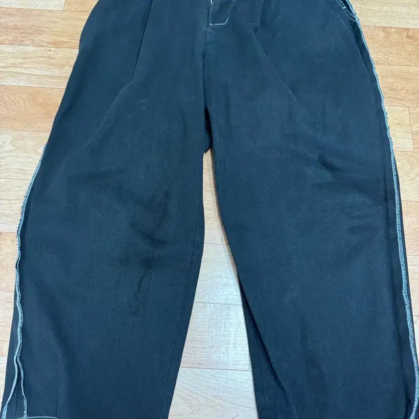 [BUNJANG] White Stitch Denim Pants L / 화이트 스티치 데님팬츠 L