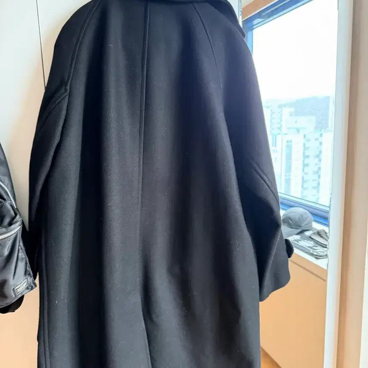 [BUNJANG] 247 Series Balmacaan Coat Black / 247시리즈 발마칸코트 블랙 S (100-105)