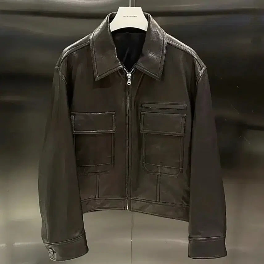 [BUNJANG] Solid Homme 22FW Leather Jacket / 솔리드 22FW 가죽자켓