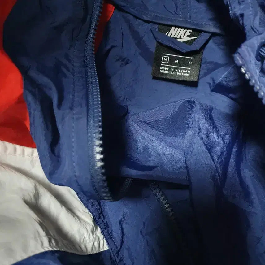 [BUNJANG] Nike Windbreaker Hooded Jacket Red/Navy M / 나이키 바람막이 후드 자켓 레드/네이비m
