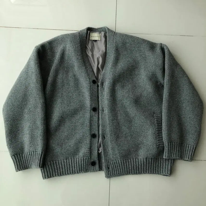 [BUNJANG] Begin202 Charcoal Gray Heavyweight Cardigan / 비긴202 가디건 3사이즈xl 차콜그레헤비웨이트