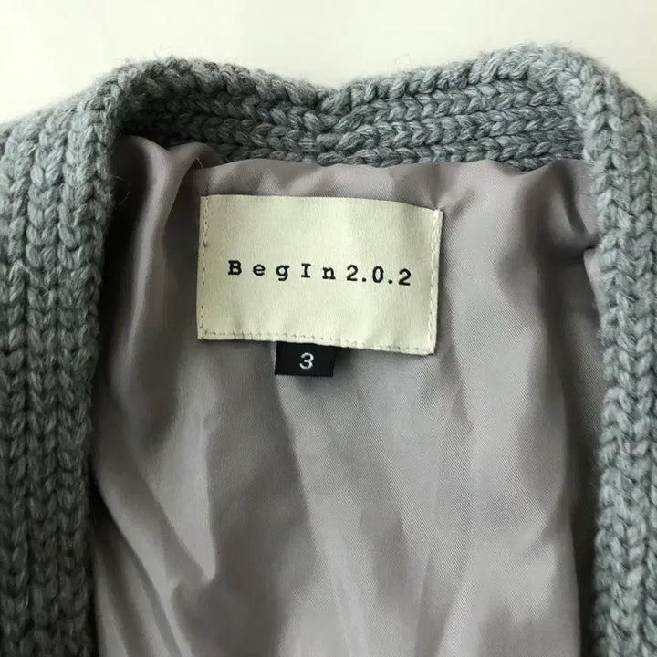 [BUNJANG] Begin202 Charcoal Gray Heavyweight Cardigan / 비긴202 가디건 3사이즈xl 차콜그레헤비웨이트
