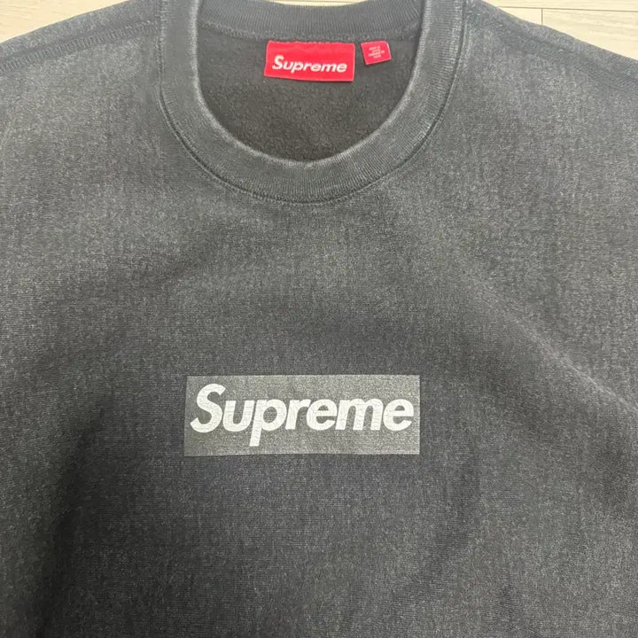 [BUNJANG] Supreme Washed Box Logo Crewneck Black L / 새상품)슈프림 워시드 박스로고 크루넥 블랙 L