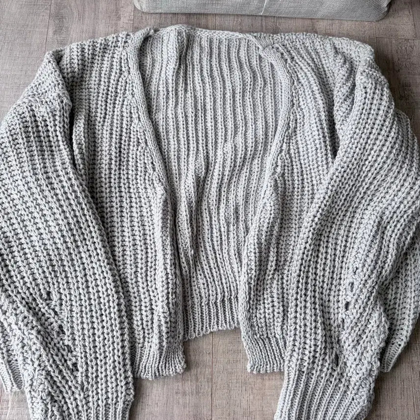 [BUNJANG] V-Neck Cardigan / 원 버튼 브이넥 가디건 그레이,아이보리,블랙