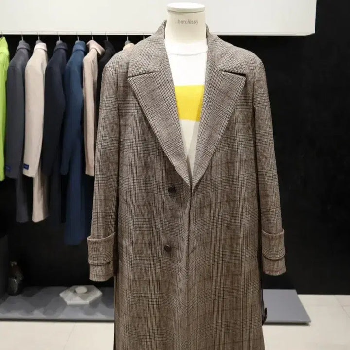 [BUNJANG] River Classy Check Coat / (거의새것) 리버클래시 체크 코트 (간절기 봄가을 코트)