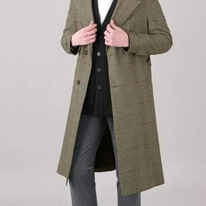 [BUNJANG] River Classy Check Coat / (거의새것) 리버클래시 체크 코트 (간절기 봄가을 코트)