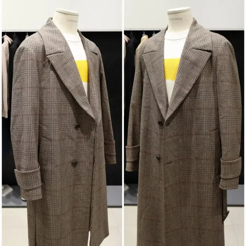 [BUNJANG] River Classy Check Coat / (거의새것) 리버클래시 체크 코트 (간절기 봄가을 코트)
