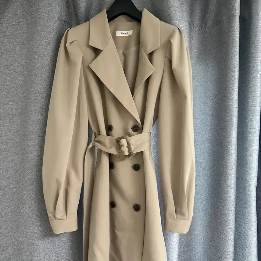 [BUNJANG] Pervbit Beige Trench Coat Mini Dress / 퍼빗 원피스 베이지 트렌치코트 새상품