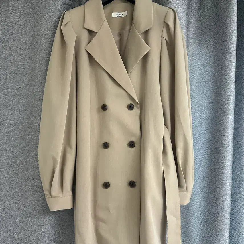 [BUNJANG] Pervbit Beige Trench Coat Mini Dress / 퍼빗 원피스 베이지 트렌치코트 새상품