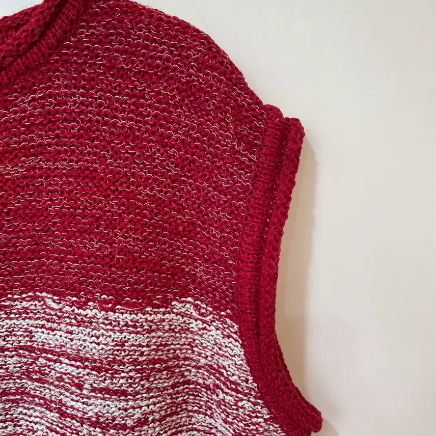 [BUNJANG] LeeYe Red Knit Vest / 이예 레드 니트베스트 1
