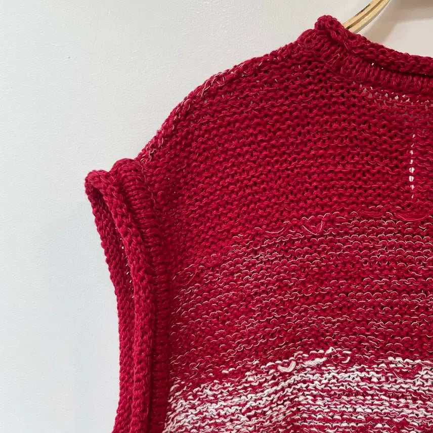 [BUNJANG] LeeYe Red Knit Vest / 이예 레드 니트베스트 1