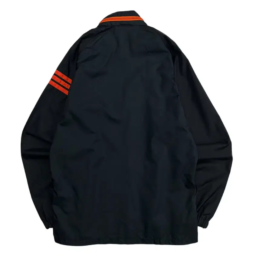 [BUNJANG] Adidas 80's West Germany Orange Black Windbreaker M / 아디다스 80's 서독제 오렌지 배색 블랙 바람막이 M