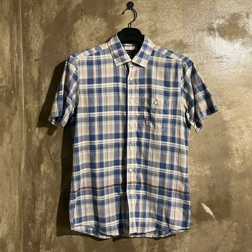 [BUNJANG] Jill Stuart Checkered Short Sleeve Shirt / 질스튜어트 체크 반팔 셔츠