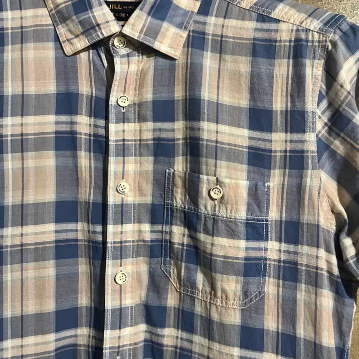 [BUNJANG] Jill Stuart Checkered Short Sleeve Shirt / 질스튜어트 체크 반팔 셔츠