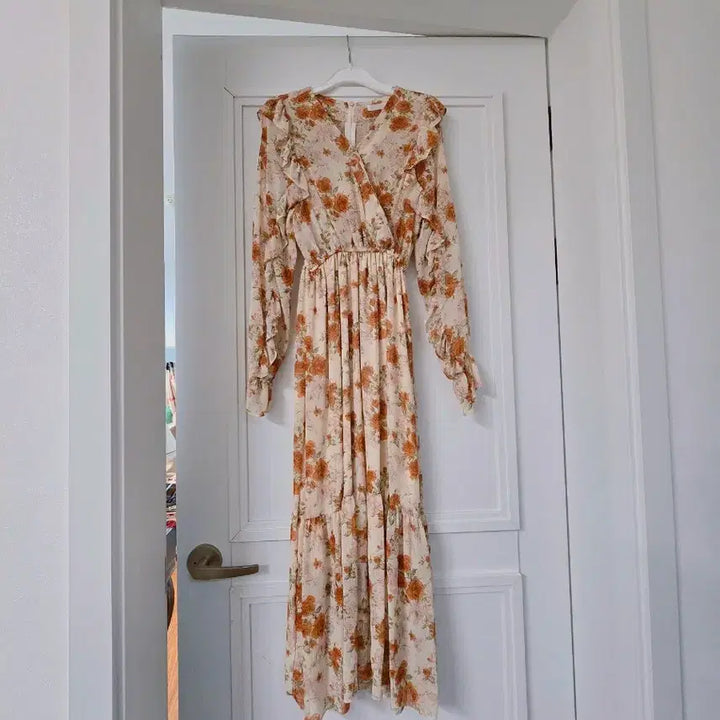 [BUNJANG] Attirance Floral Chiffon Dress / 아뜨랑스 플로럴 쉬폰원피스
