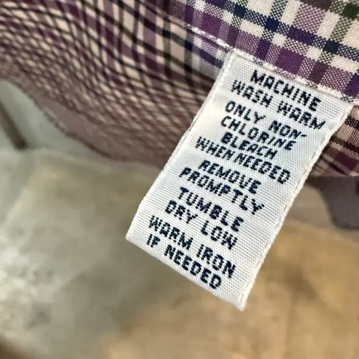 [BUNJANG] Polo Ralph Lauren Custom Fit Check Button-Down Shirt / M 폴로 랄프로렌 POLO 커스텀핏 체크 버튼다운 셔츠 퍼플그린