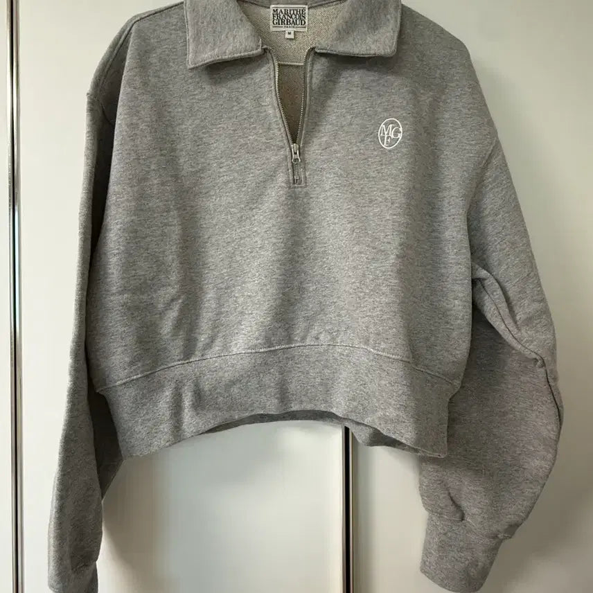 [BUNJANG] Marithe Francois Girbaud Half Zip-up Gray Sweatshirt / 반택포)마리떼 프랑소와 저버 하프집업 그레이