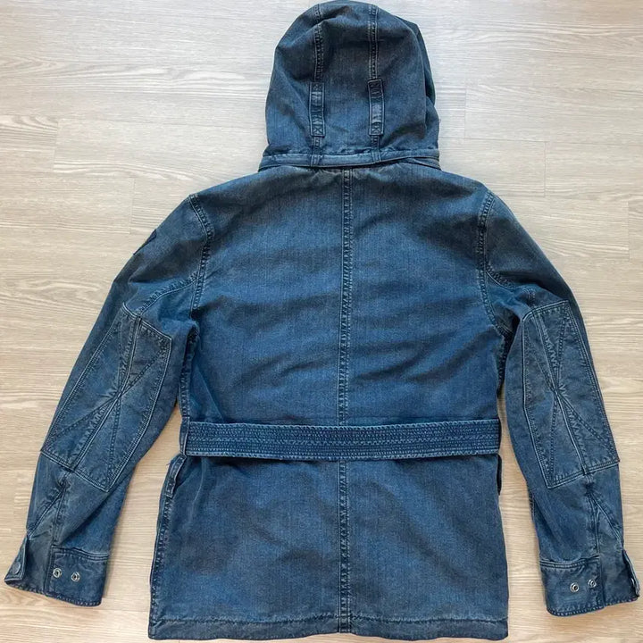 [BUNJANG] Polo Belted Denim Jacket / 폴로 벨티드 데님 자켓 야상 바이커