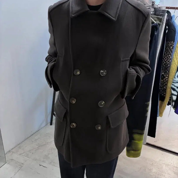 [BUNJANG] Ferragamo Brown Pea Coat / (오페라) 페레가모 브라운 피코트