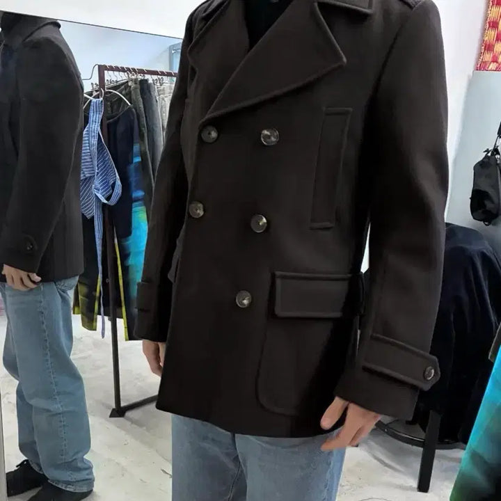 [BUNJANG] Ferragamo Brown Pea Coat / (오페라) 페레가모 브라운 피코트