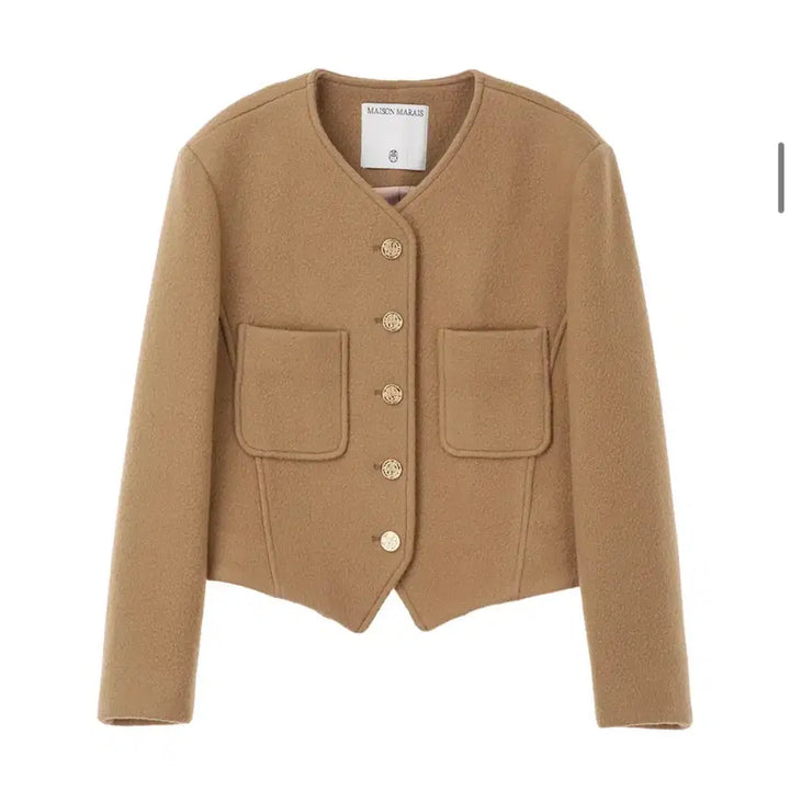 [BUNJANG] Maison Marais Washed Wool Single Jacket - Camel / 메종마레 워시드 울 싱글 자켓 카멜