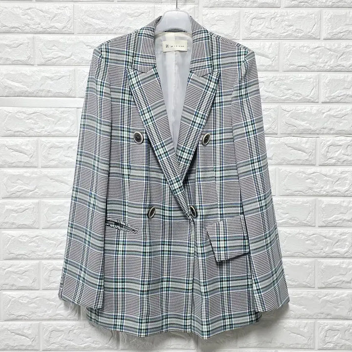[BUNJANG] It Misha Checkered Jacket / M 잇미샤 체크무늬 자켓 C101