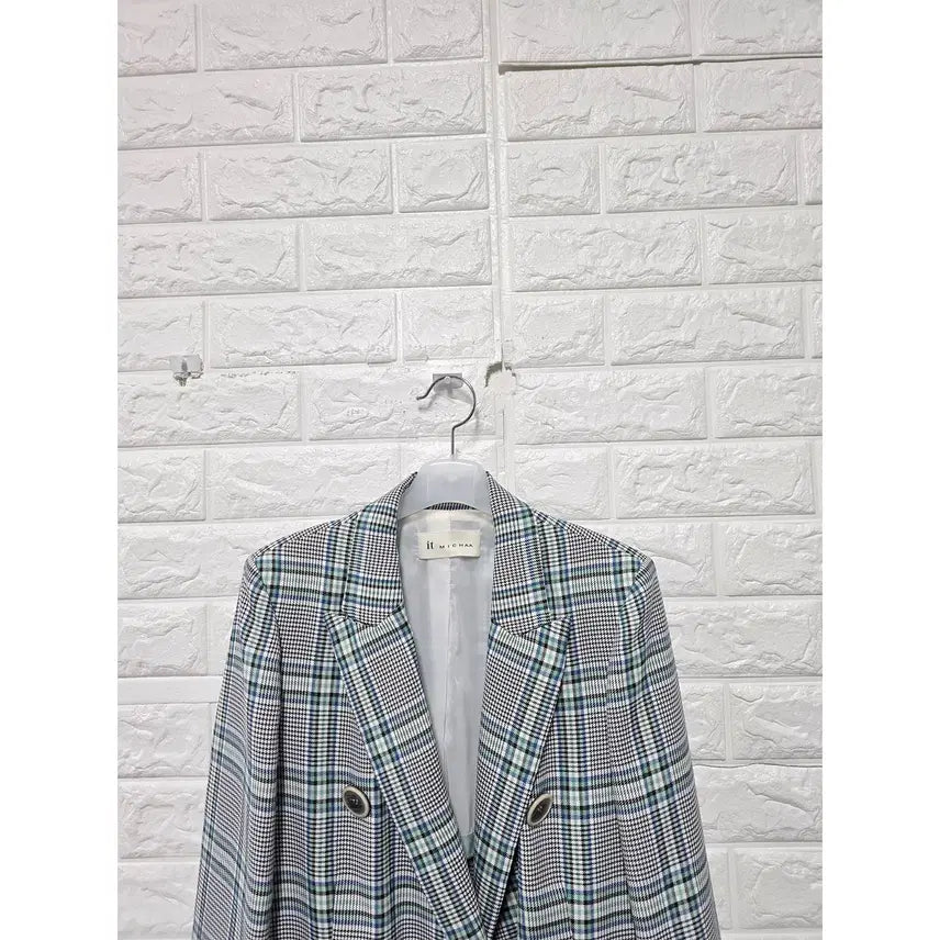[BUNJANG] It Misha Checkered Jacket / M 잇미샤 체크무늬 자켓 C101