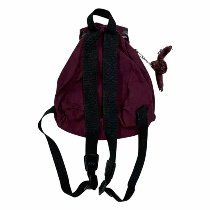 [BUNJANG] Kipling Morigirl Y2K Mini Backpack - Burgundy Red / 키플링 빈티지 모리걸 Y2K 포켓 복조리 미니백팩 버건디 마룬 레드