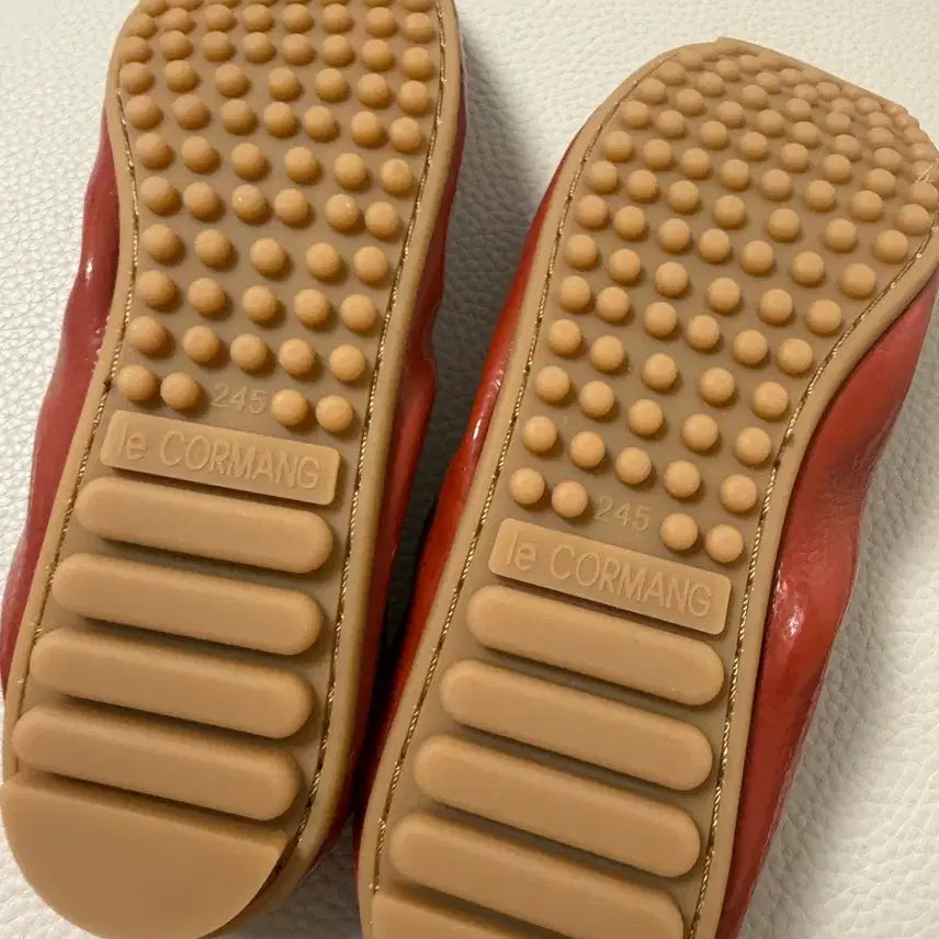 [BUNJANG] Lecomang Red Enamel Flat Shoes / 르코망 빨간색 에나멜 플랫슈즈