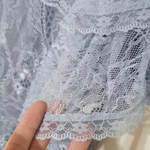 [BUNJANG] Bubbles Baby Blue Lace Dress / 히메갸루 도쿄 bubbles 베이비블루 레이스 원피스 새 상품