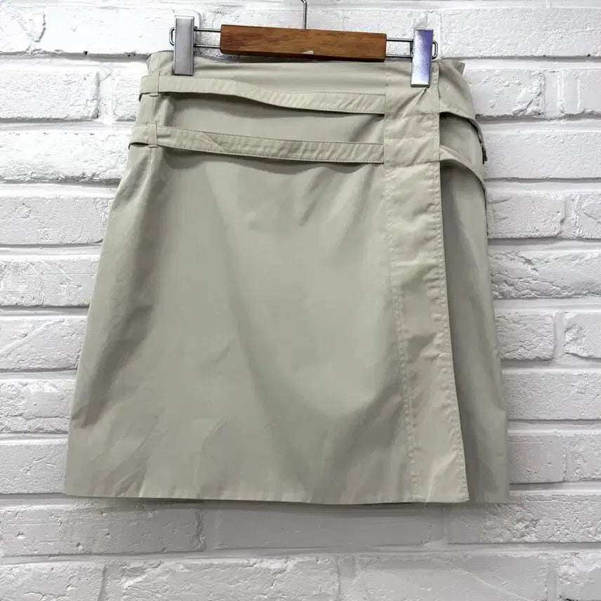 [BUNJANG] Max Mara Ivory Double Belt Midi Skirt / 막스마라 아이보리 더블벨트 미디스커트