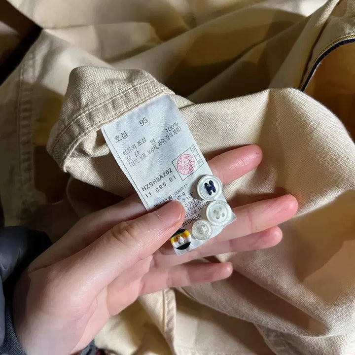 [BUNJANG] Hazzys Cotton Solid Shirt / 헤지스 코튼 솔리드셔츠