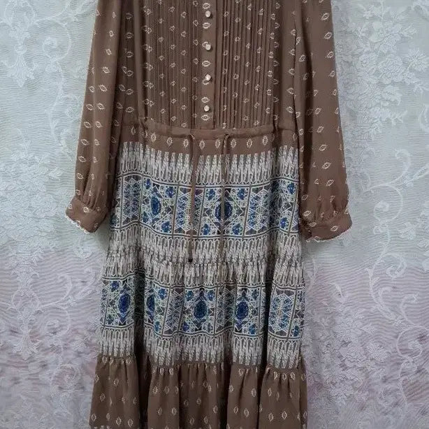 [BUNJANG] LeShop Pattern Long Dress / 르샵 패턴 롱 원피스 S