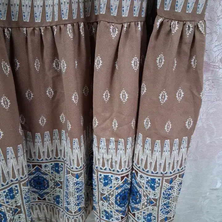 [BUNJANG] LeShop Pattern Long Dress / 르샵 패턴 롱 원피스 S