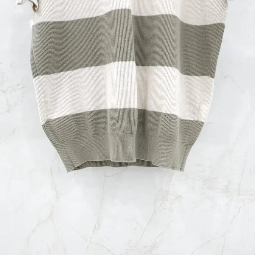[BUNJANG] Brunello Cucinelli Stripe Crew Neck Short Sleeve Knit / 54 / 브루넬로 쿠치넬리 스트라이프 크루넥 반팔 니트