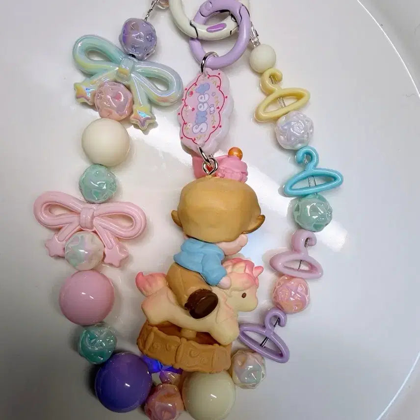 [BUNJANG] Pastel DIMO Figure Keyring / 비즈키링 파스텔디무키링