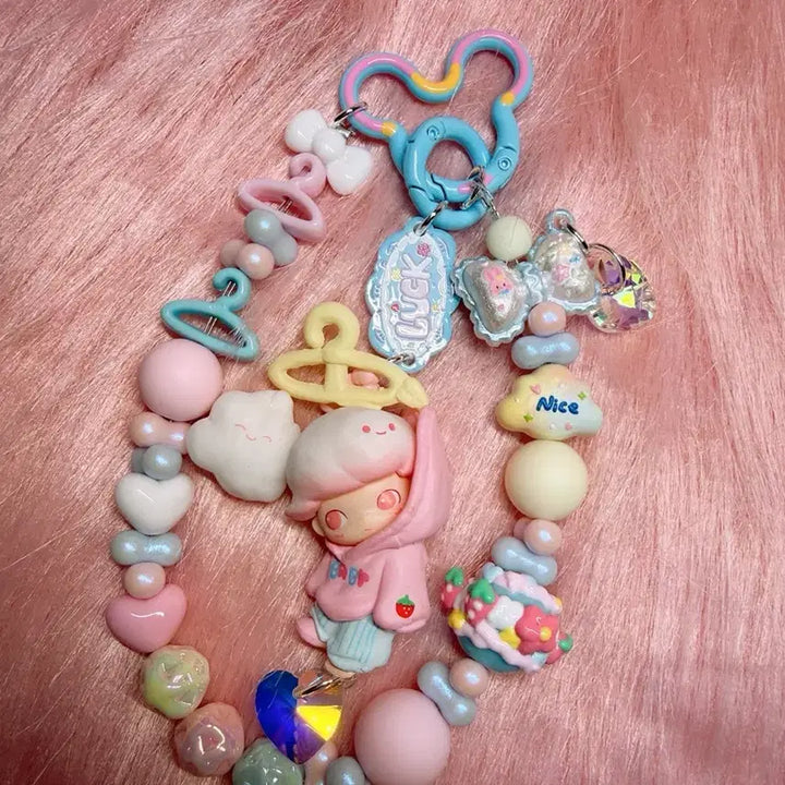 [BUNJANG] Pastel DIMO Figure Keyring / 비즈키링 파스텔디무키링