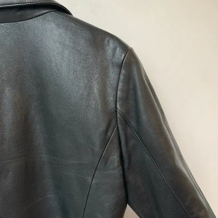 [BUNJANG] Black Lambskin Leather Jacket (Size 66) / 블랙 양가죽 자켓 66