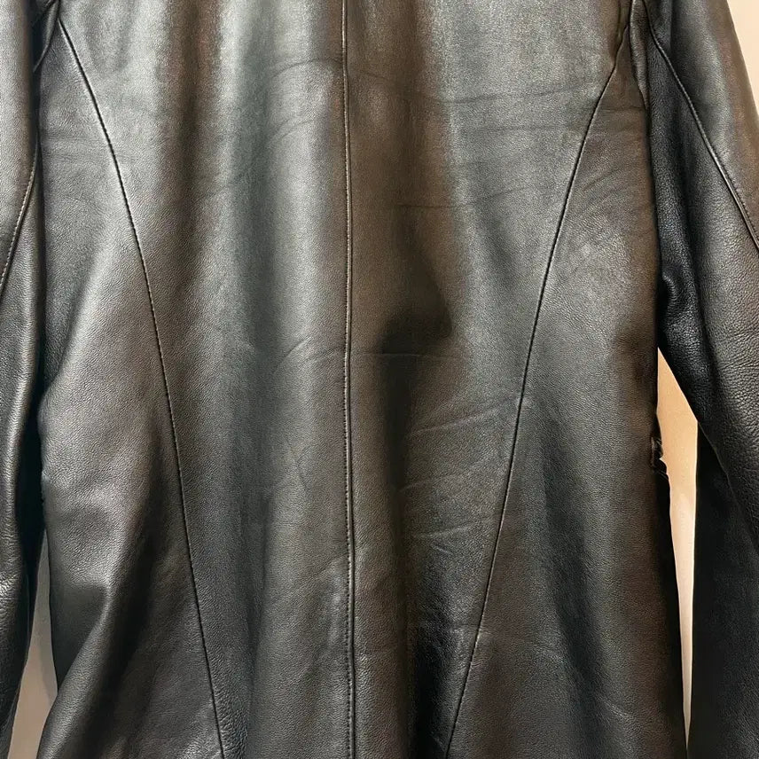 [BUNJANG] Black Lambskin Leather Jacket (Size 66) / 블랙 양가죽 자켓 66