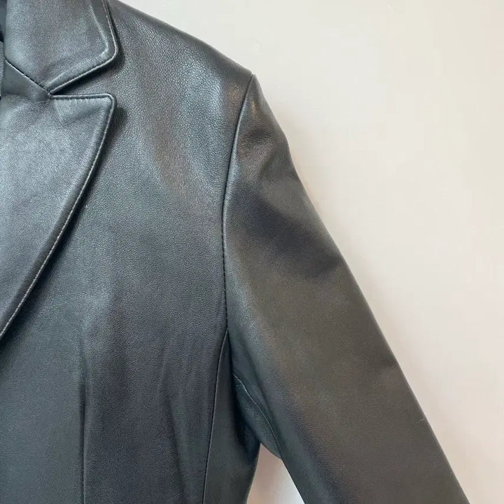 [BUNJANG] Black Lambskin Leather Jacket (Size 66) / 블랙 양가죽 자켓 66