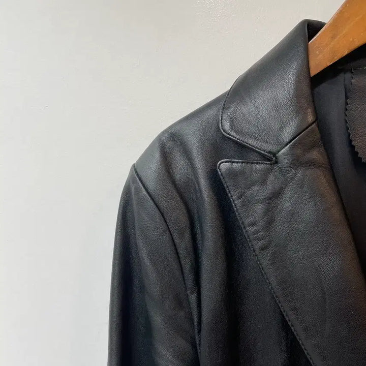 [BUNJANG] Black Lambskin Leather Jacket (Size 66) / 블랙 양가죽 자켓 66
