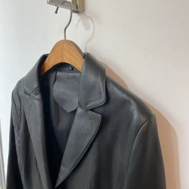 [BUNJANG] Black Lambskin Leather Jacket (Size 66) / 블랙 양가죽 자켓 66