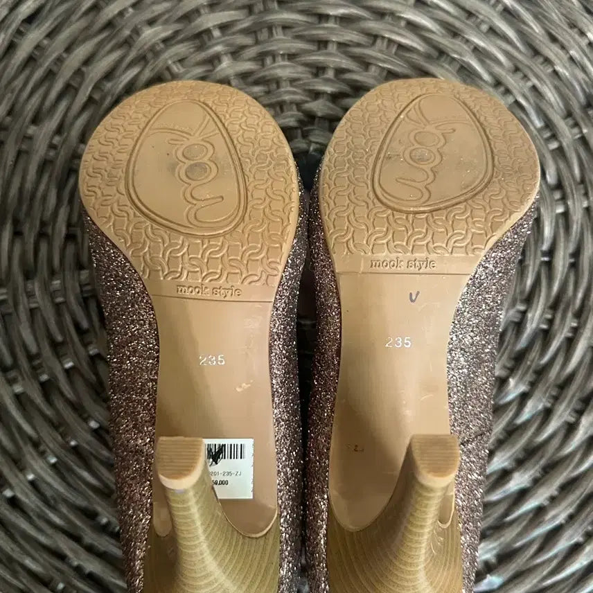 [BUNJANG] Mook Style Glitter Open Toe Pumps / mook style 무크 글리터 오픈토펌프