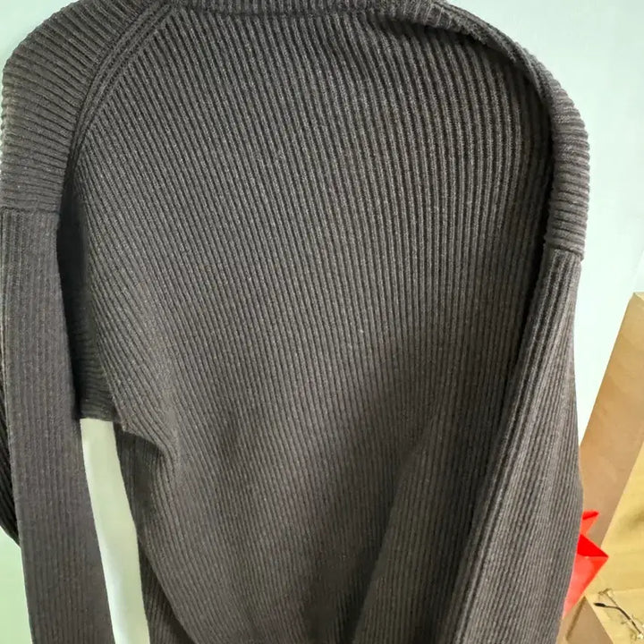 [BUNJANG] Orally Wool Knit Ribbed Pullover Brown / [4] 오라리 울 니트 립드 풀오버 브라운