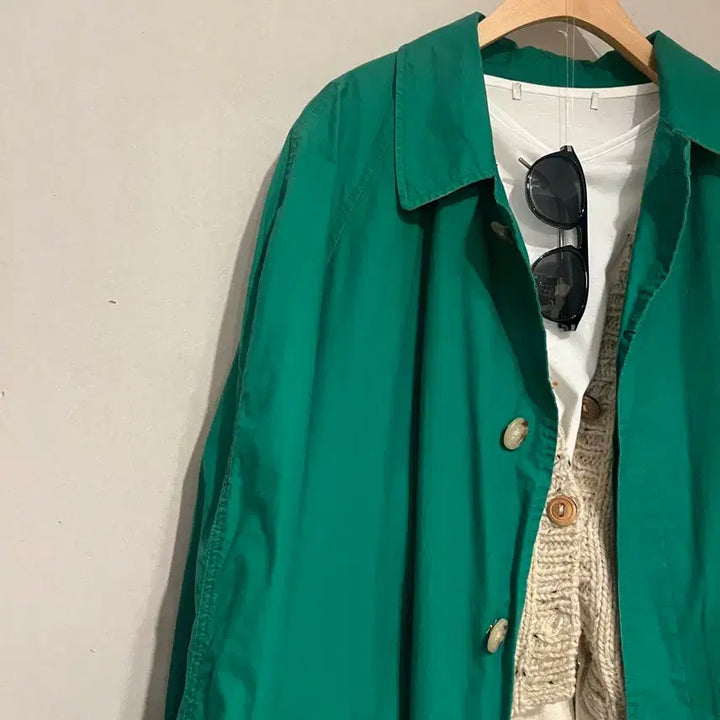 [BUNJANG] Polo Cotton Long Trench Coat (Unisex) / 폴로 코튼 롱 바바리(남녀공용)