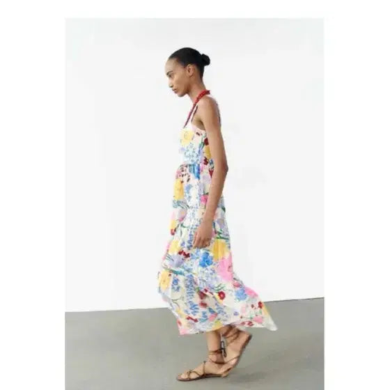 [BUNJANG] ZARA Flower Long Dress / 자라 플라워 롱 원피스s
