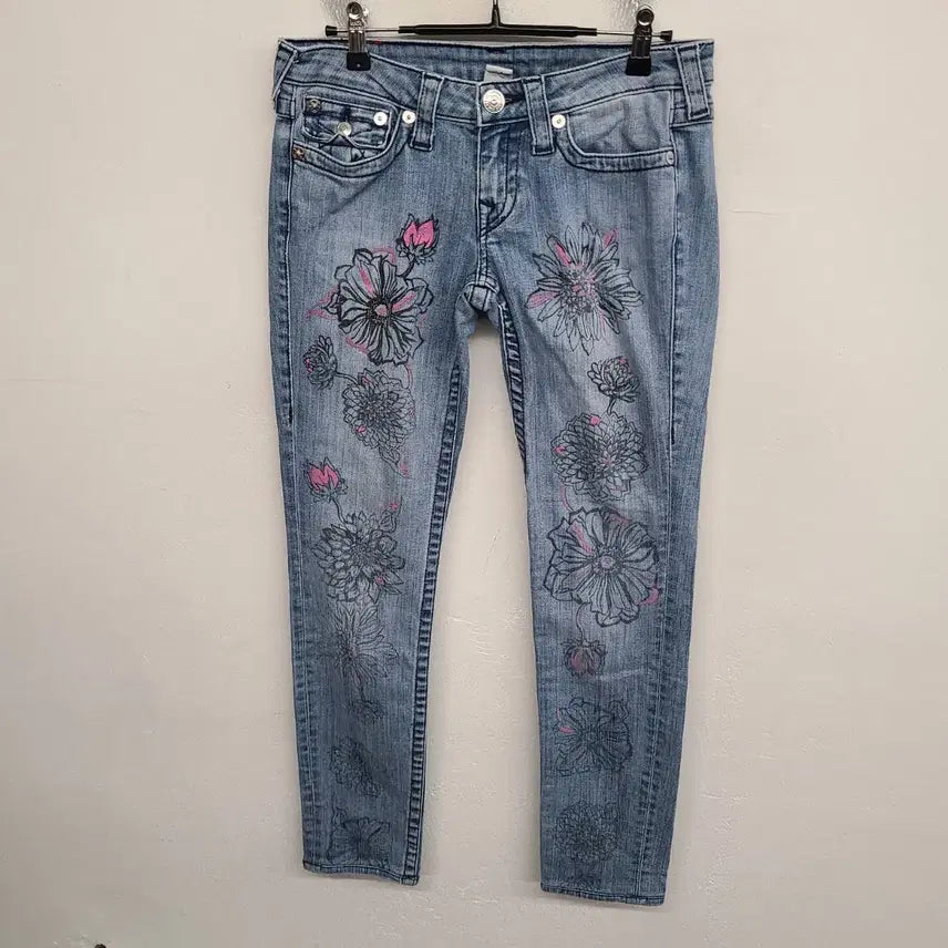 [BUNJANG] True Religion Women's Washed Denim Jeans / [28 inch] 트루릴리젼 여성 워싱 데님 팬츠 청바지